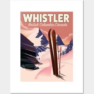 Whistler Ski travel poster Posters and Art